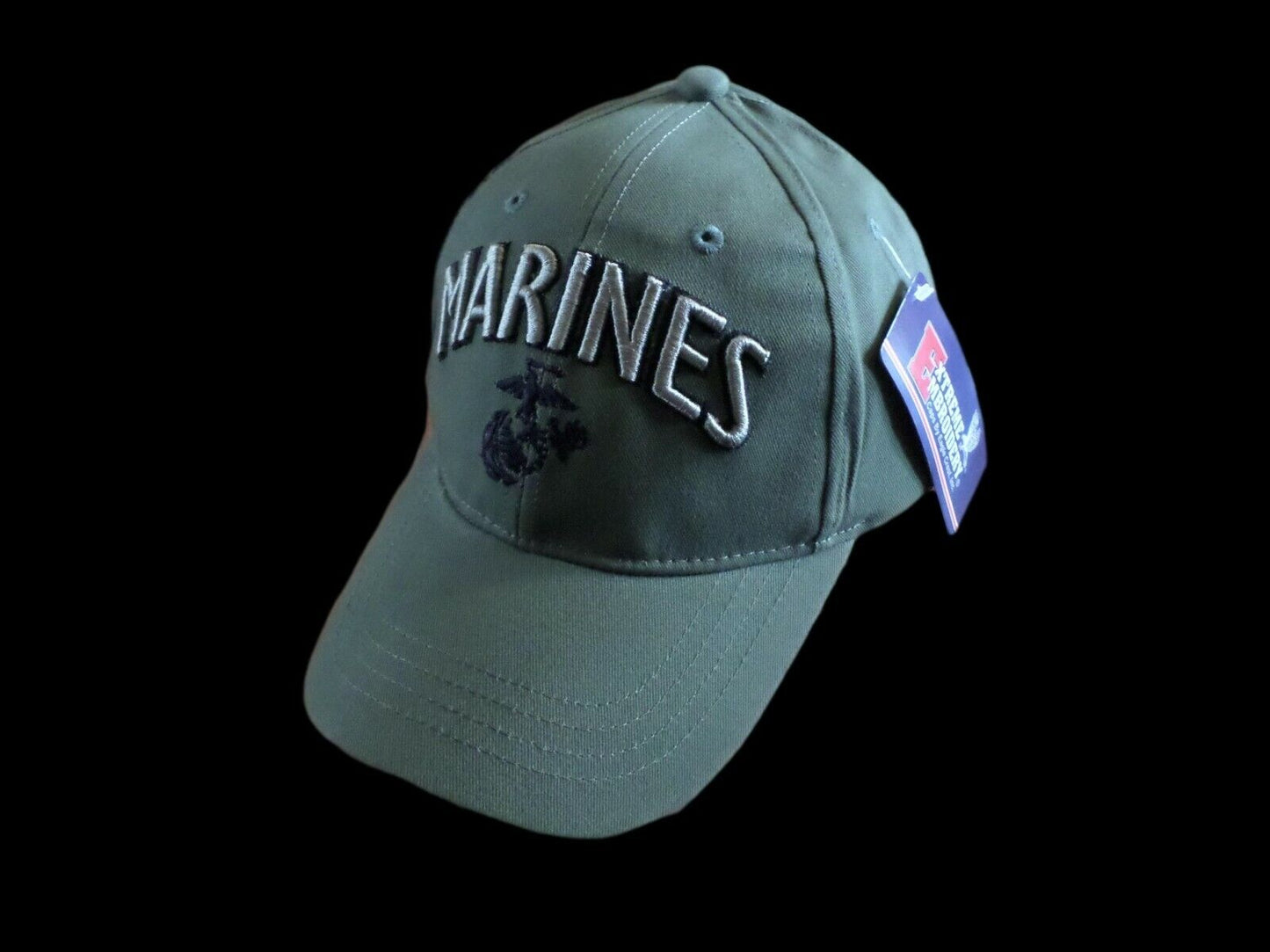 U.S Marine Corps EGA Hat OD Green USMC Licensed ball Cap 3D Design