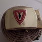U.S MILITARY GRADE KHAKI WEB BELT WITH 5th MARINE CORPS BRASS BUCKLE U.S.A MADE