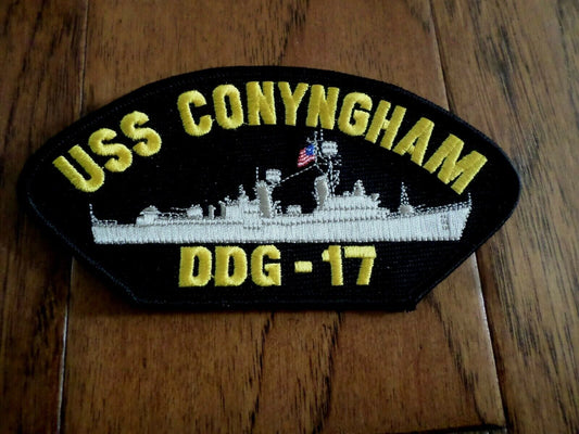 U.S NAVY SHIP HAT PATCH USS CONYNGHAM DDG-17 SHIP PATCH U.S.A MADE HEAT TRANSFER