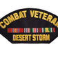 U.S MILITARY DESERT STORM COMBAT VETERAN HAT PATCH US MADE NEW IN BAGS