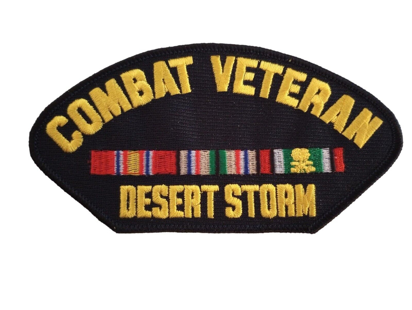 U.S MILITARY DESERT STORM COMBAT VETERAN HAT PATCH US MADE NEW IN BAGS