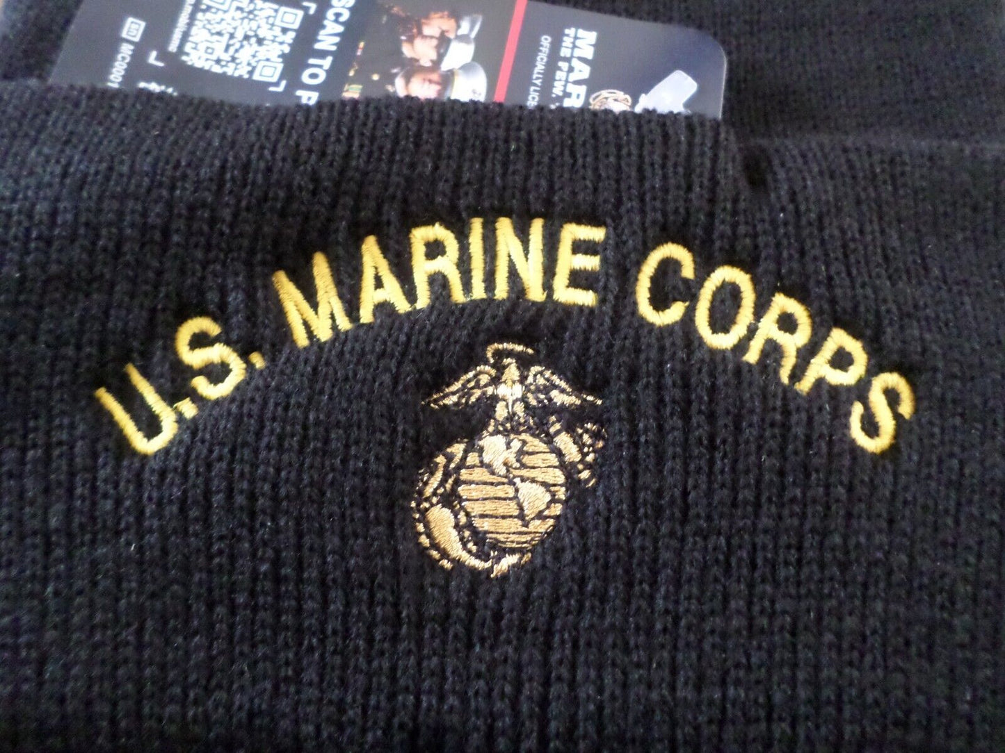 U.S MILITARY STYLE MARINE CORPS EGA BEANIE 2 PLY COLD WEATHER WATCH CAP USMC