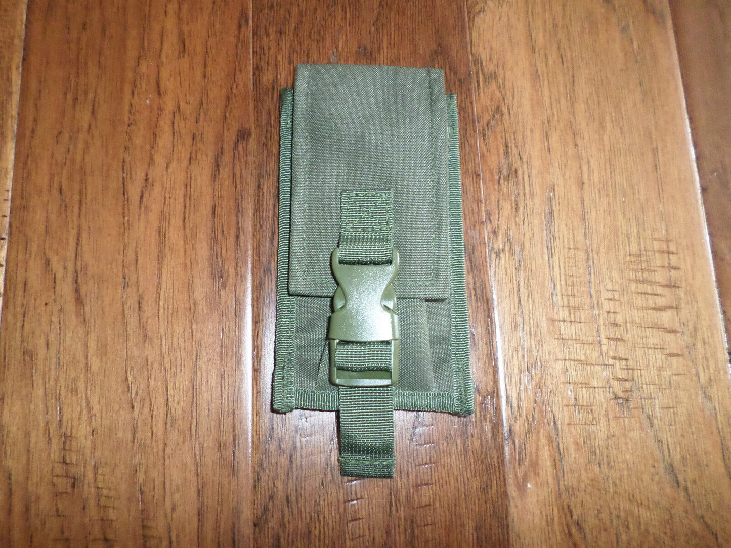 9MM TACTICAL DUAL MAG CLIP POUCH 9 MM QUICK RELEASE GREEN NYLON