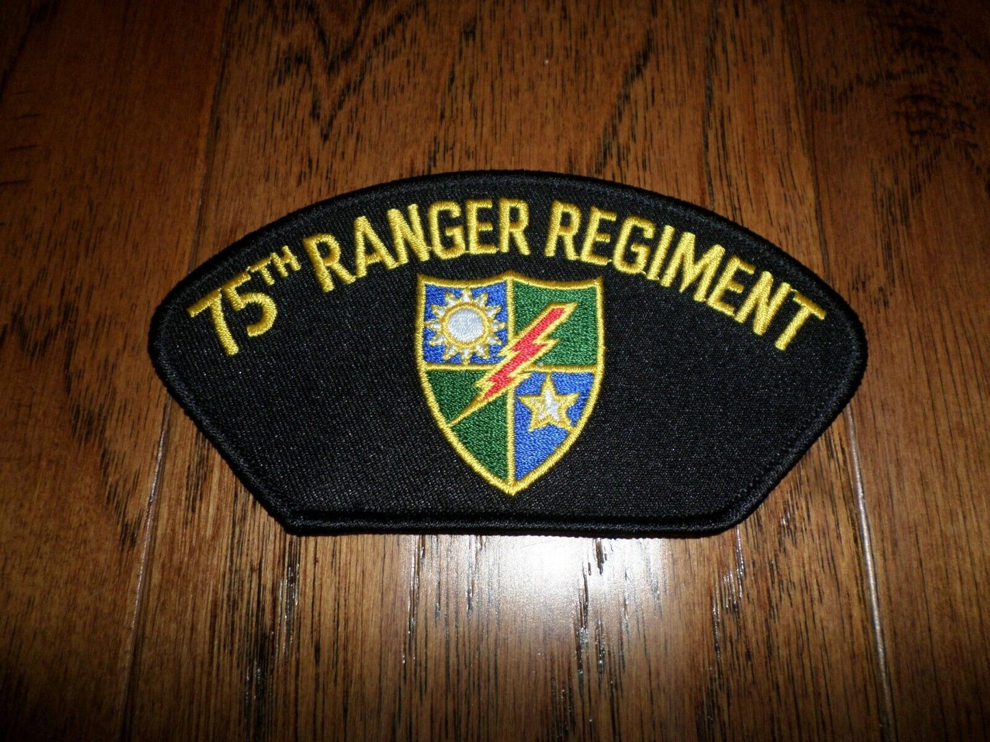 U.S MILITARY ARMY 75th RANGER REGIMENT HAT PATCH. 3" X 6" U.S.A MADE