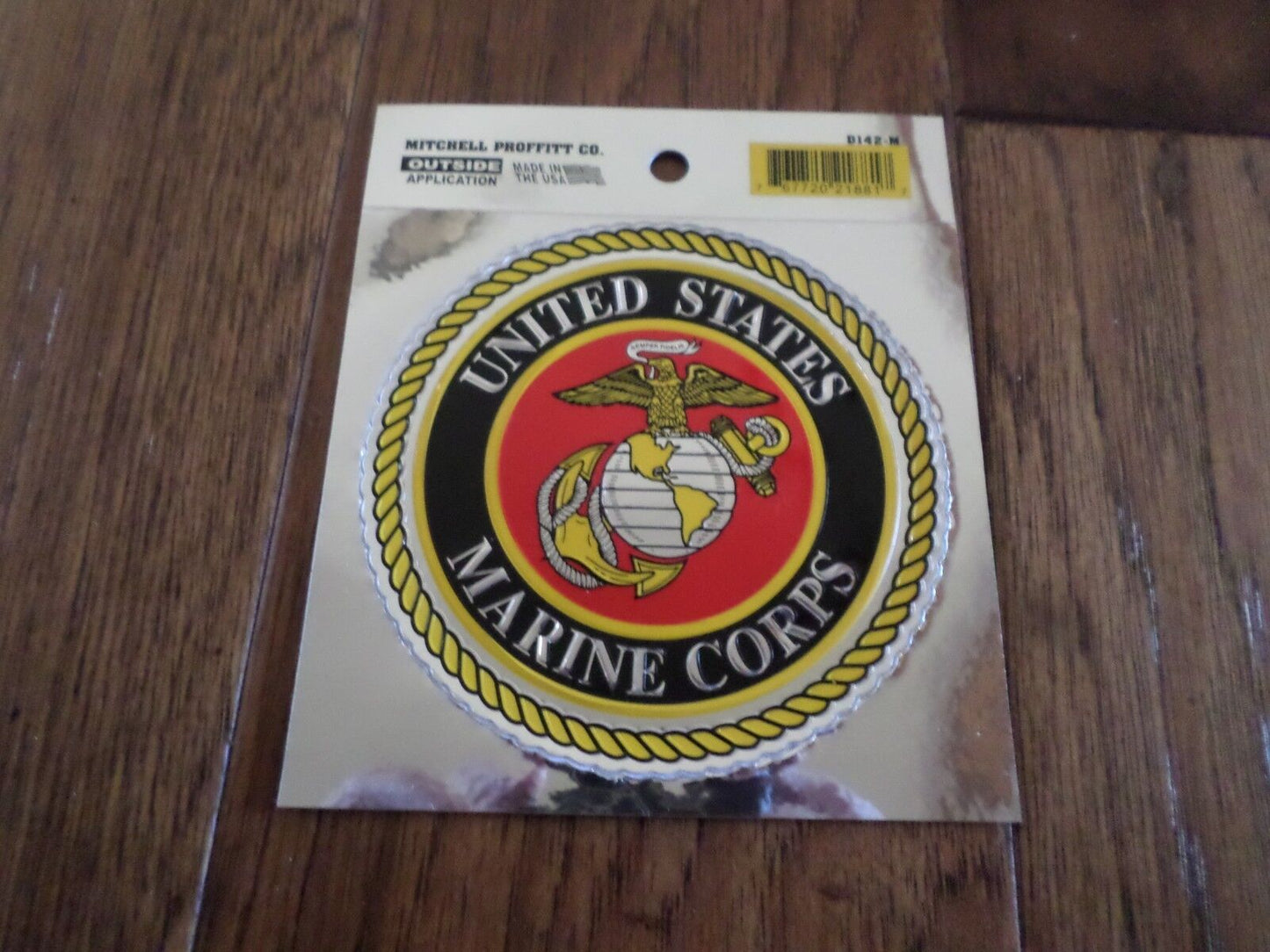 MARINE CORPS EMBOSSED FOIL EAGLE GLOBE & ANCHOR WINDOW DECAL STICKER U.S.A MADE