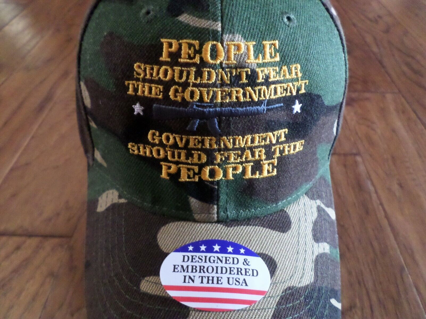 2nd AMENDMENT HAT FEAR THE GOVERNMENT CAP EMBROIDERED CAMOUFLAGE