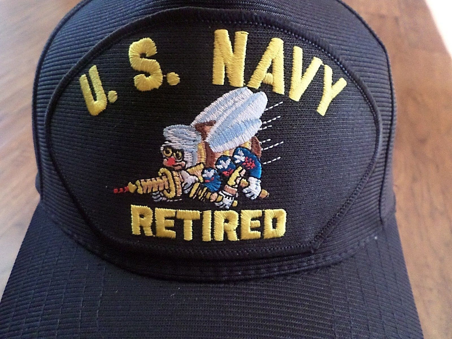 U.S NAVY RETIRED SEABEES HAT U.S MILITARY OFFICIAL BALL CAP U.S.A MADE