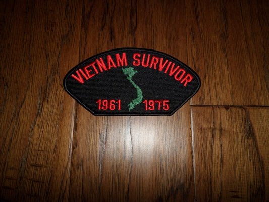 U.S MILITARY VIETNAM SURVIVOR 1961-1975 HAT PATCH 3" X 5" VIETNAM WAR SERVICE