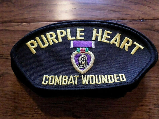 U.S MILITARY PURPLE HEART HAT PATCH COMBAT WOUNDED HEAT TRANSFER NEW IN BAGS