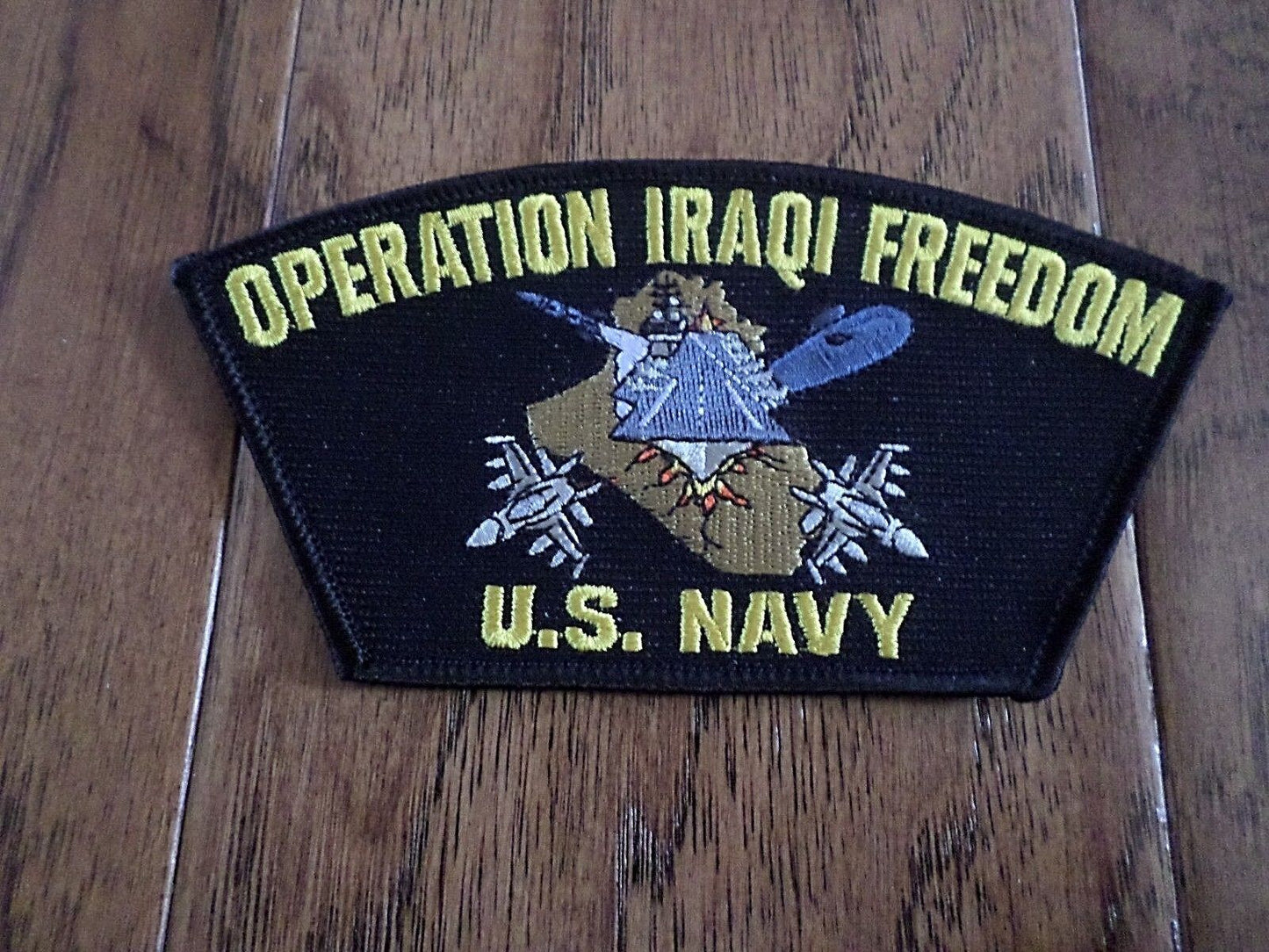 OPERATION IRAQI FREEDOM U.S NAVY SHIP HAT PATCH USA MADE OIF HEAT TRANSFER