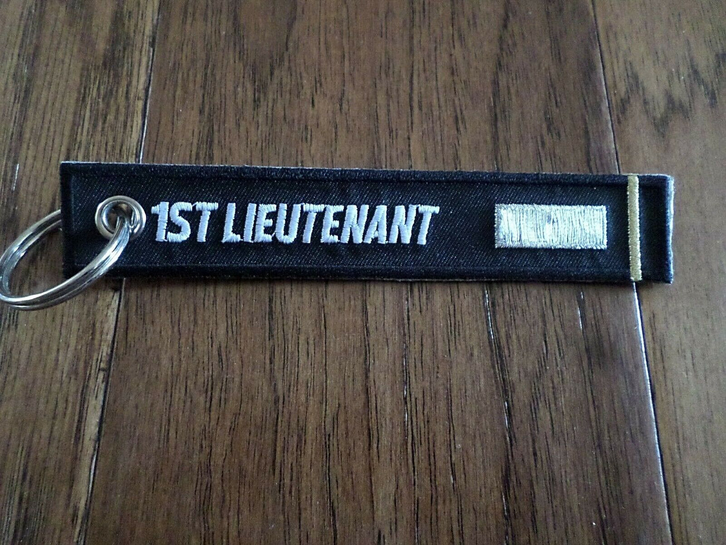 U.S MILITARY ARMY 1st LIEUTENANT KEY CHAIN KEY RING FOB 5 1/2" X 1" INCHES