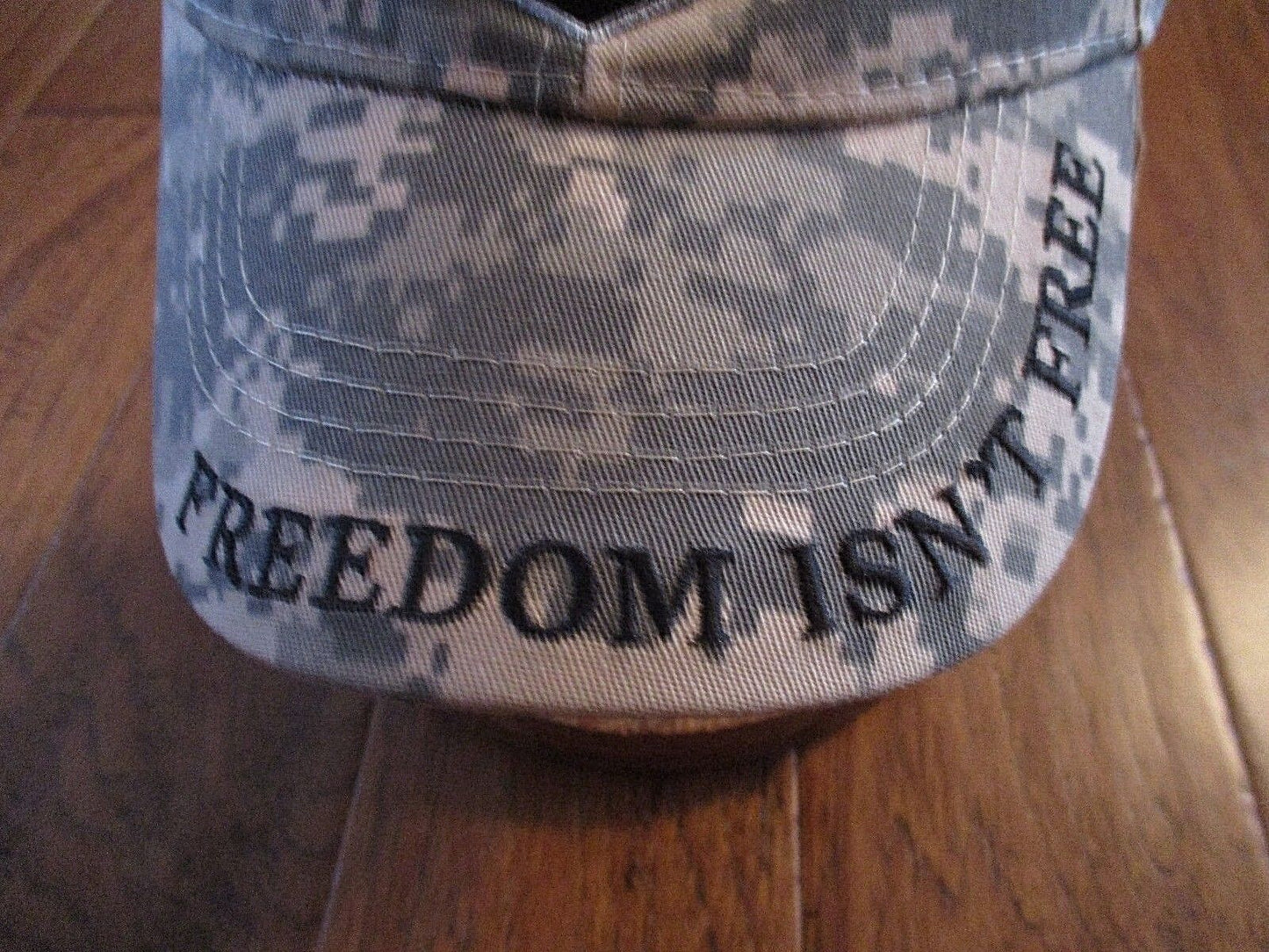 WOUNDED WARRIOR HONOR CAMOUFLAGE HAT CAP FREEDOM ISN'T FREE ON BILL