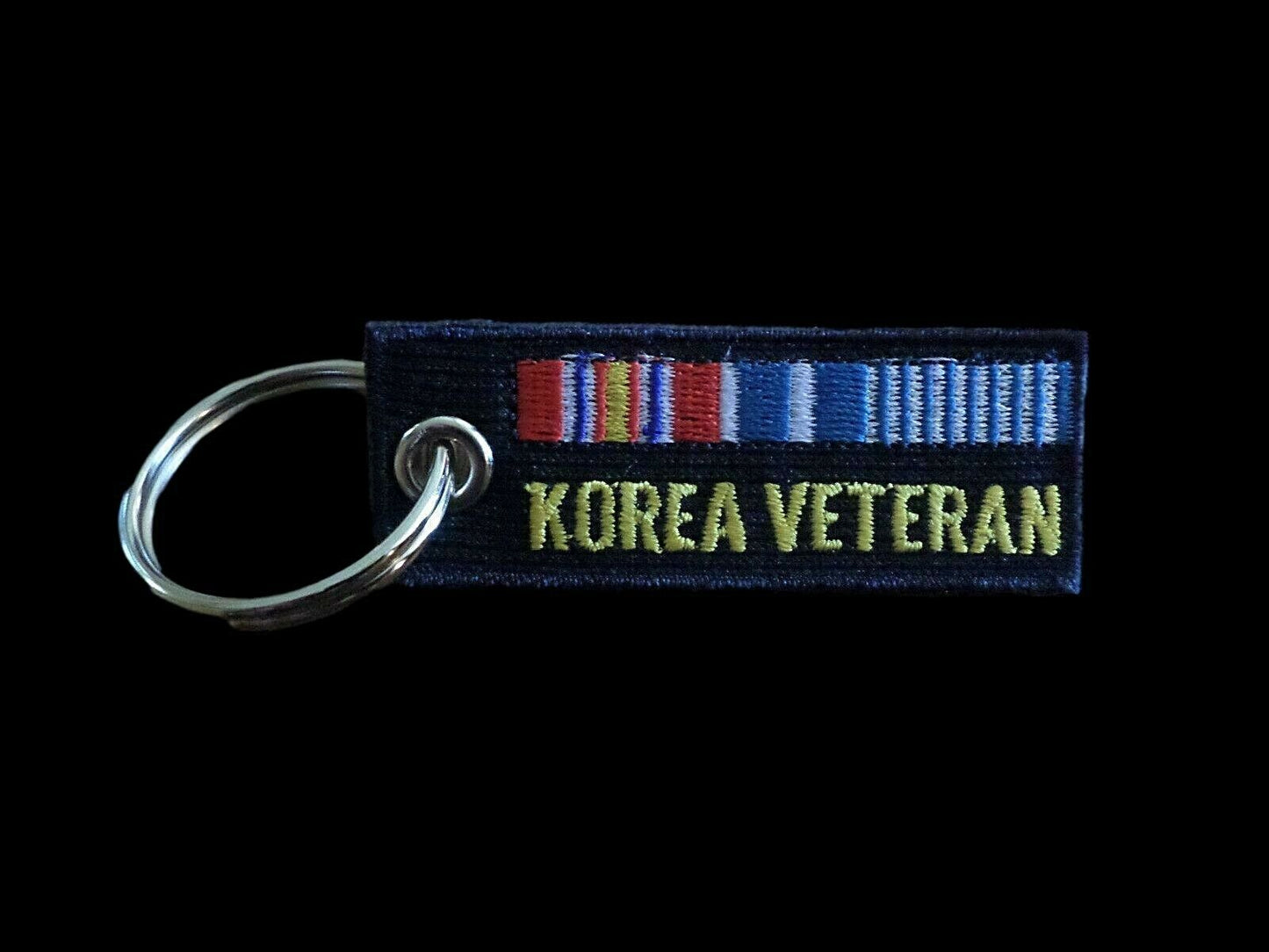 U.S MILITARY KOREA WAR VETERAN KEY CHAIN EMBROIDERED ON BOTH SIDES