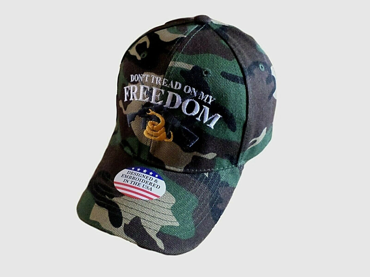 2nd AMENDMENT HAT DON'T TREAD ON MY FREEDOM CAP EMBROIDERED CAMOUFLAGE