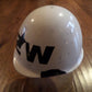 MILITARY WHITE POLISH POLICE HELMET COMPLETE WITH LINER AND CHIN STRAP