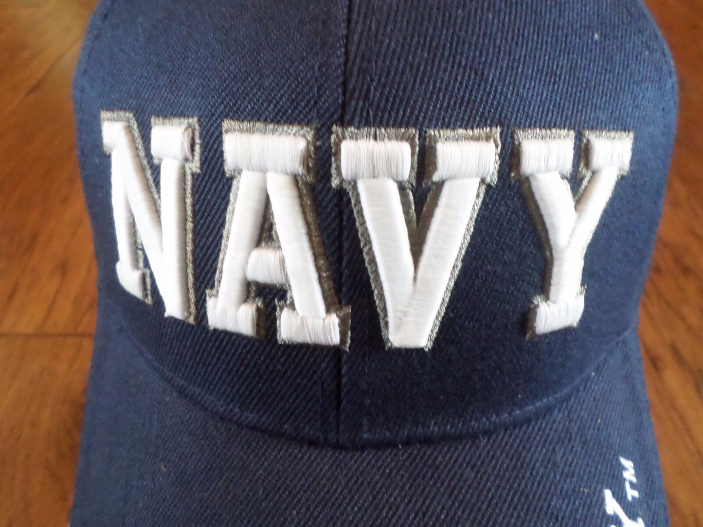 U.S NAVY BLUE HAT CAP 3D NAVY ON FRONT U.S NAVY EMBROIDERED ON BILL AND BACK