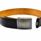 POST WAR WEST GERMAN ARMY BW LEATHER BELT + BUCKLE SIZE LARGE 110CM 42" INCHES
