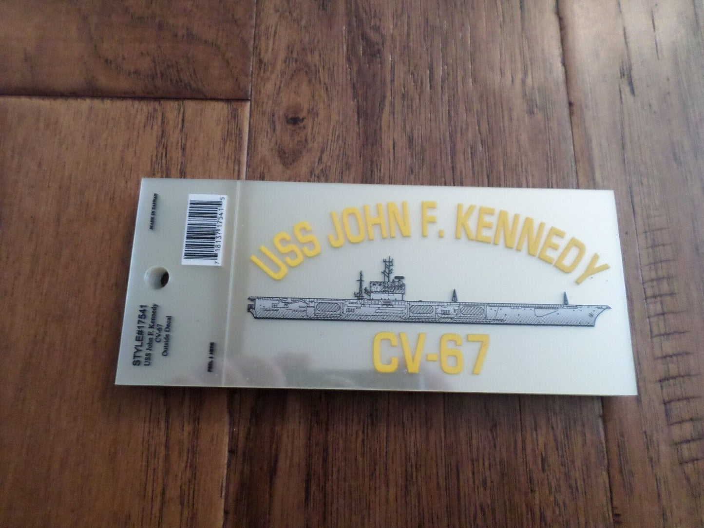 U.S MILITARY NAVY SHIP USS JOHN F. KENNEDY CV-67 WINDOW DECAL BUMPER STICKER