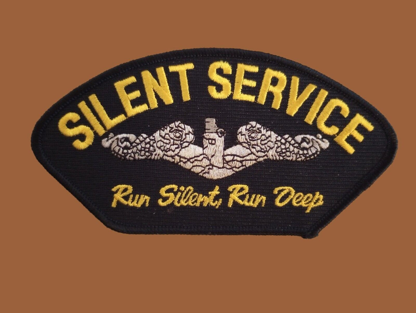 US NAVY SHIP HAT PATCH SILENT SERVICE RUN SILENT RUN DEEP USA MADE HEAT TRANSFER