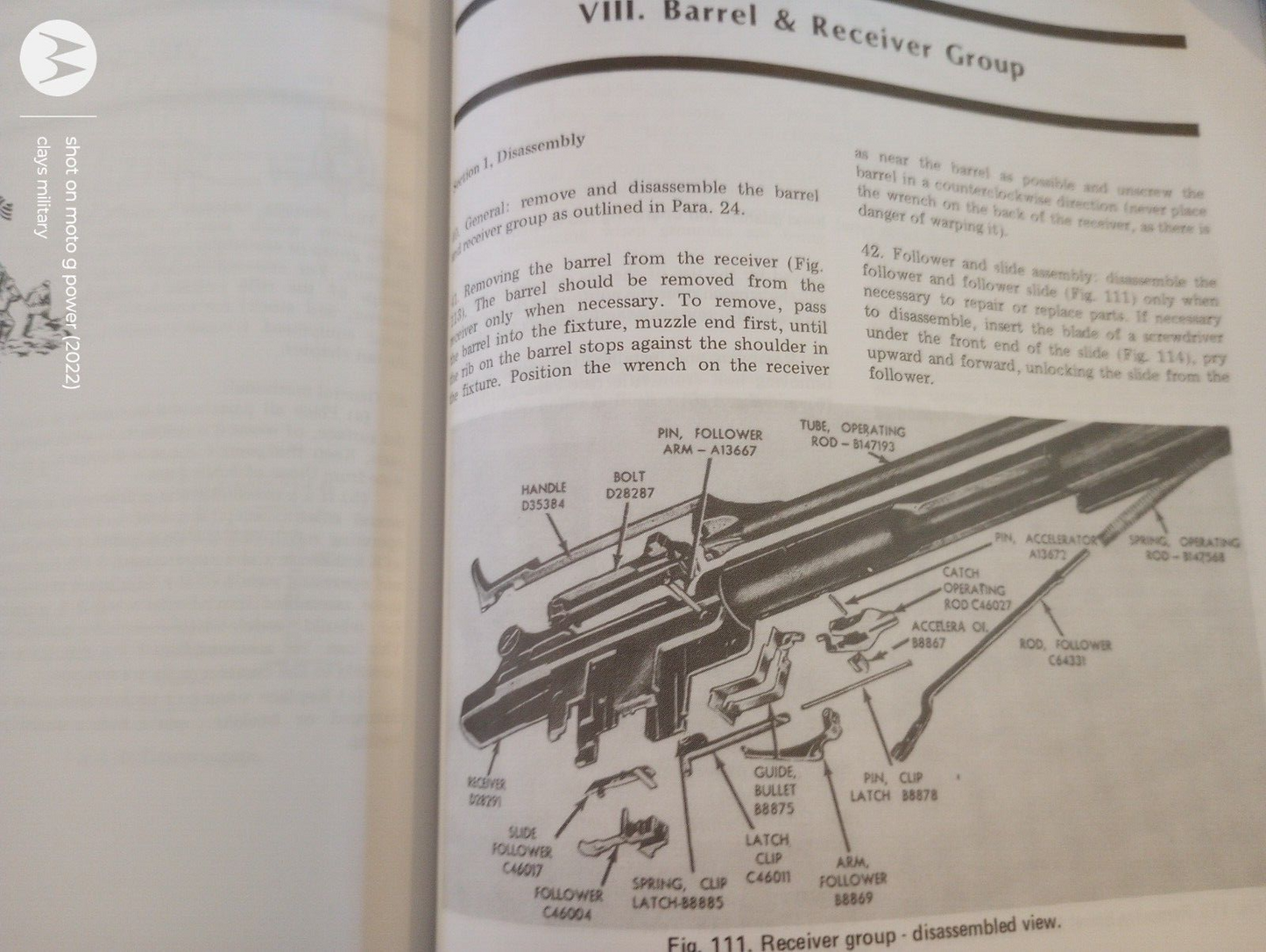 US ARMY GARAND RIFLE OWNERS BOOK OPERATIONS MAINTENANCE REPAIR ASSEMBLY