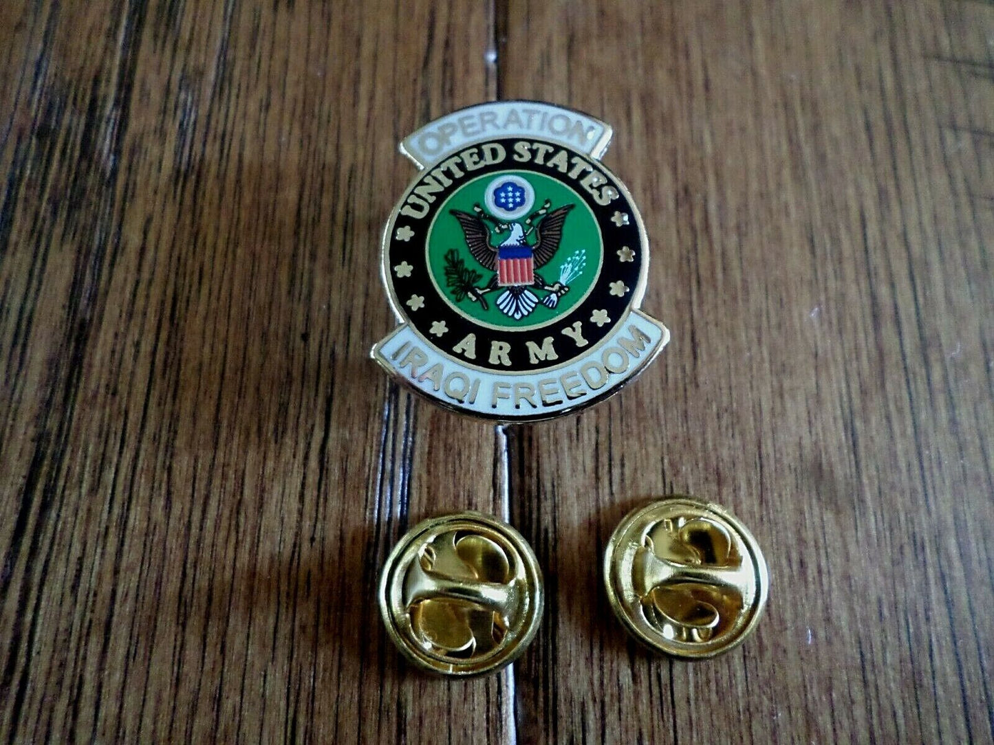 U.S MILITARY ARMY OPERATION IRAQI FREEDOM HAT LAPEL PIN OIF