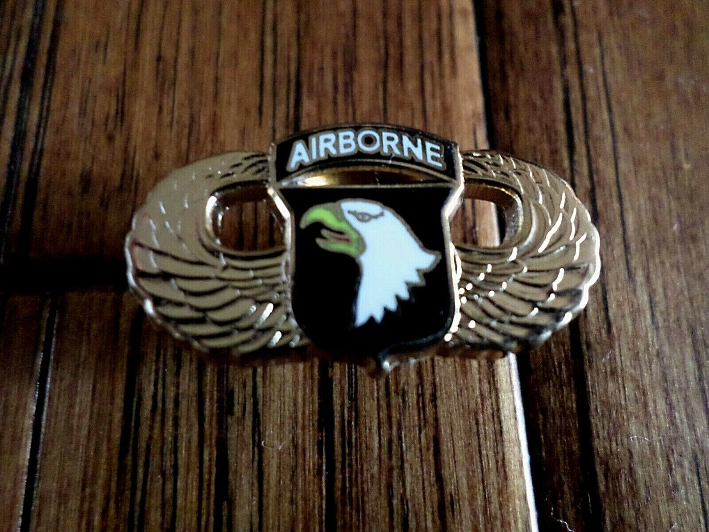 U.S MILITARY PIN ARMY 101st AIRBORNE JUMP WINGS HAT LAPEL PIN DOUBLE POST