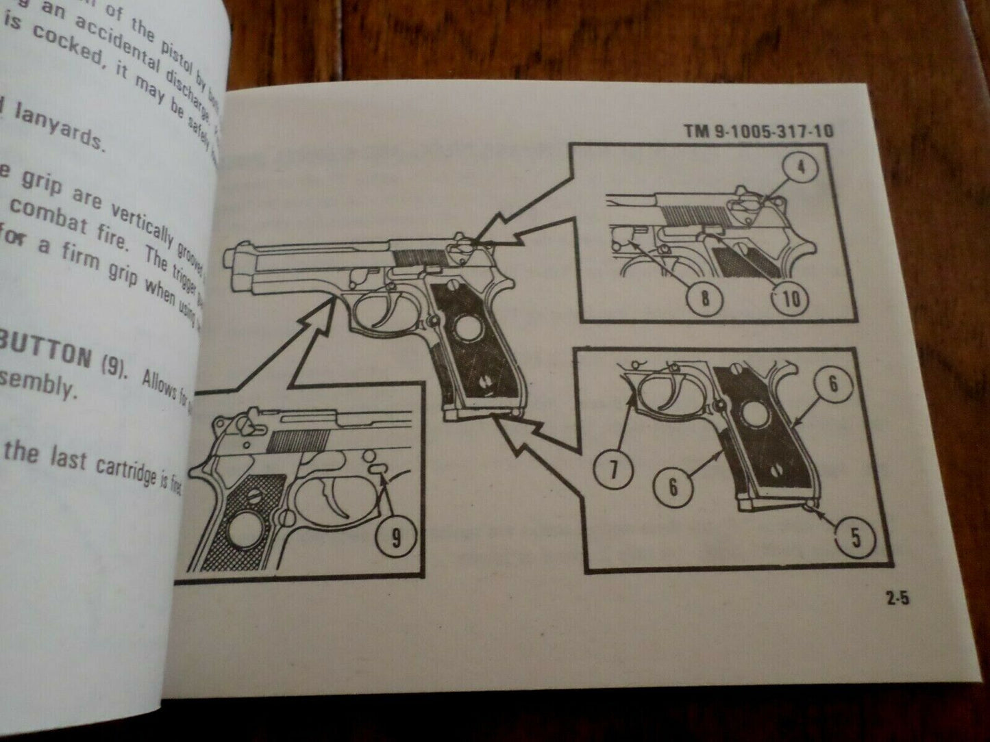 U.S ARMY BERETTA TAURUS HANDBOOK 92F TM PISTOL OPERATORS MAINTENANCE INSTRUCTION