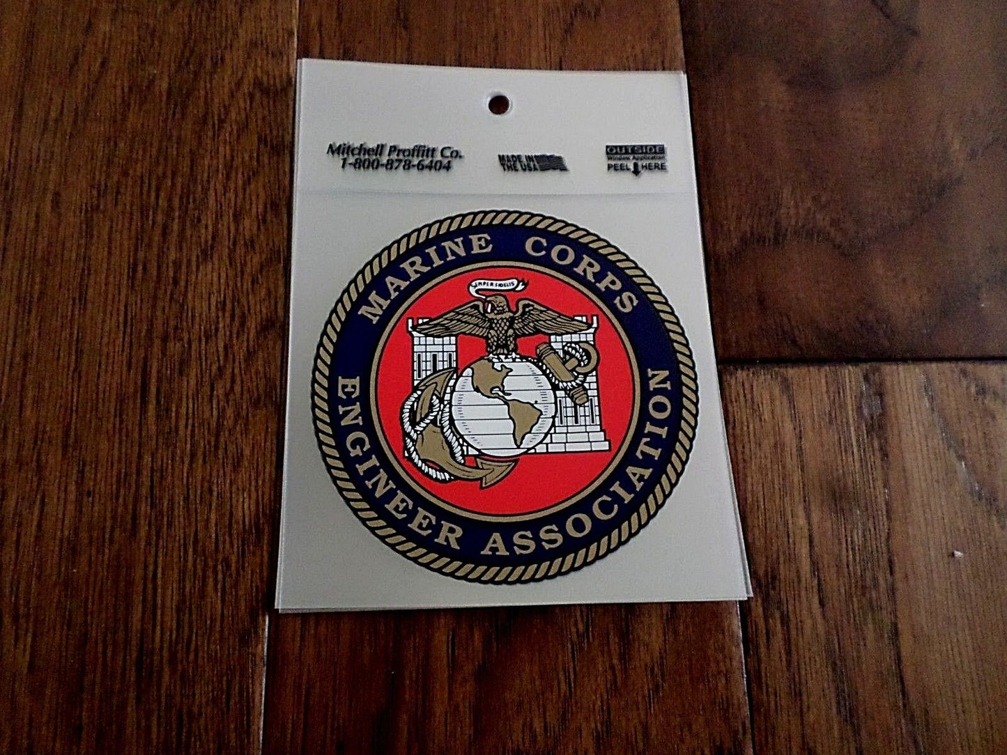 U.S MILITARY MARINE CORPS ENGINEER ASSOCIATION WINDOW DECAL U.S.A MADE EGA