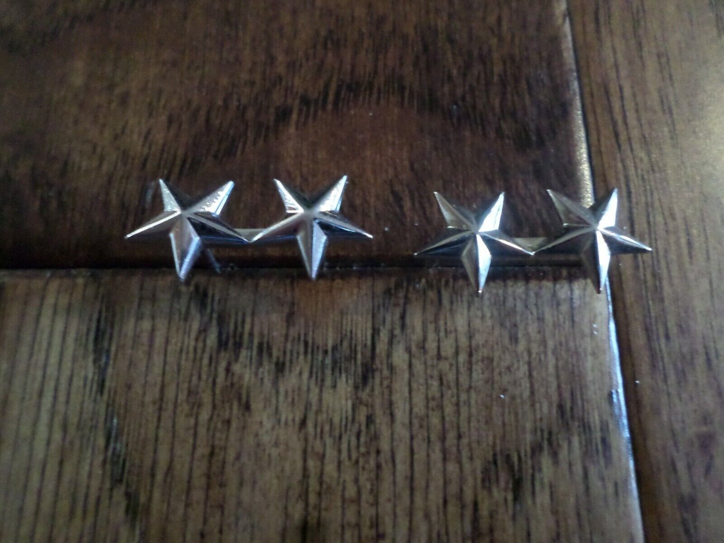 VINTAGE U.S MILITARY STERLING SILVER MAJOR GENERAL RANK 2 STAR WWII VIETNAM