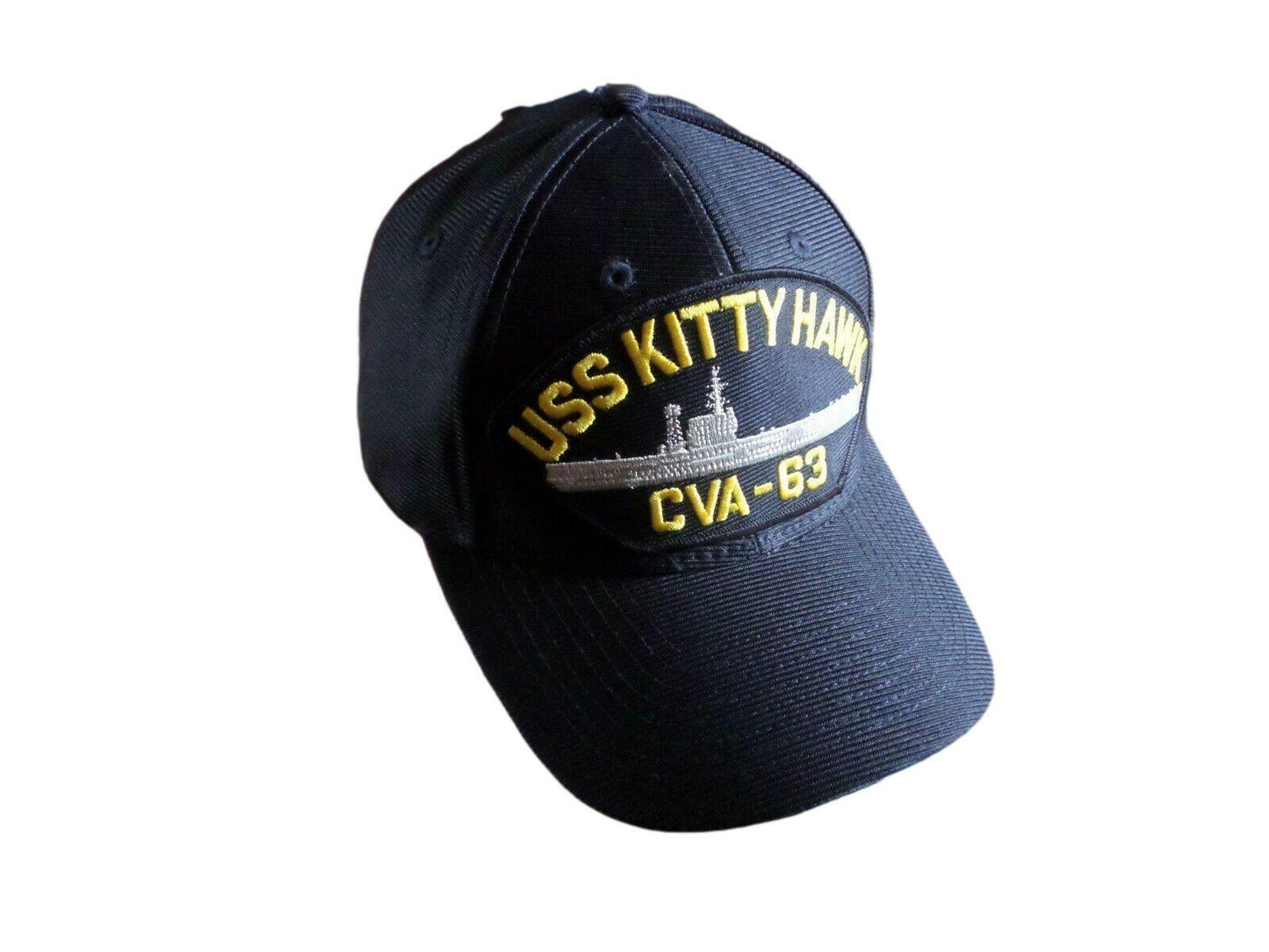 USS KITTY HAWK CVA-63 NAVY SHIP HAT U.S MILITARY OFFICIAL BALL CAP U.S.A MADE