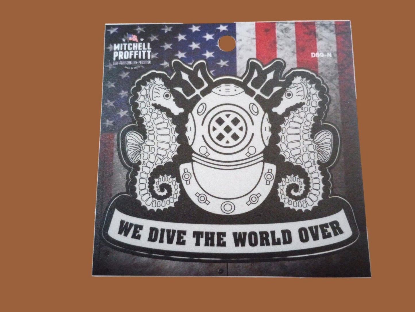 U.S MILITARY NAVY MASTER DEEP SEA DIVER WINDOW DECAL STICKER 5.25" X 4.25"