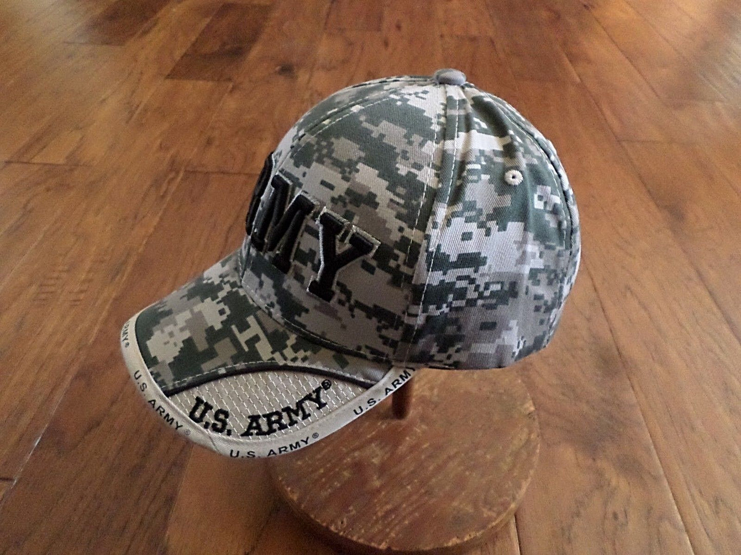 U.S ARMY HAT 3-D RAISED LETTERS TAPED BILL MILITARY BALL CAP ACU CAMOUFLAGE