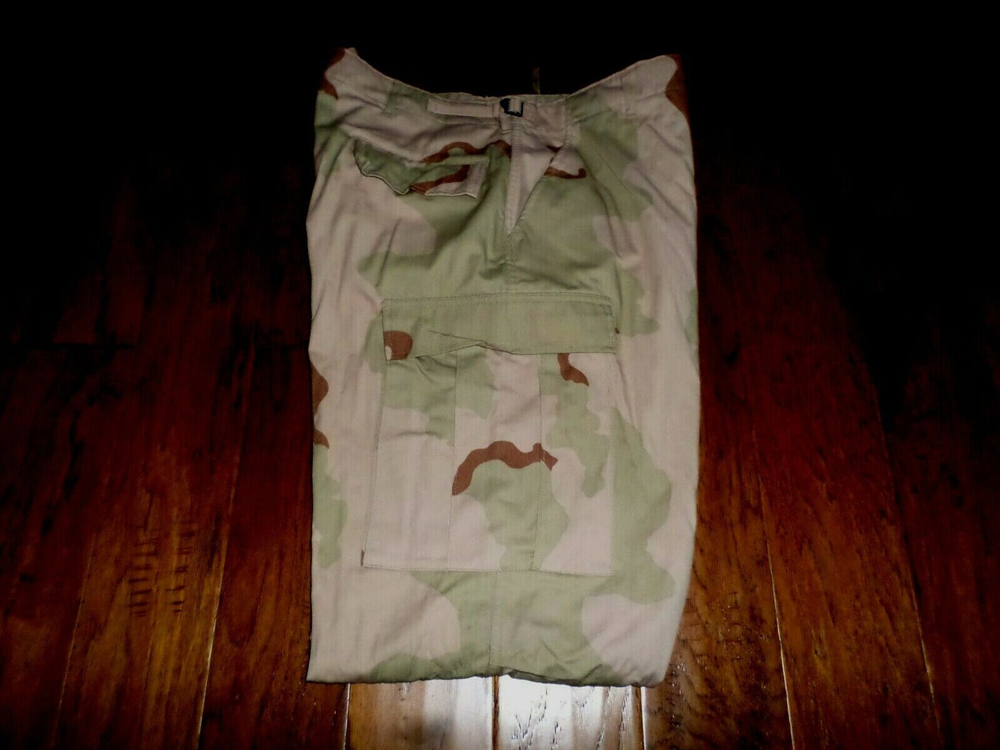 U.S MILITARY 3 COLOR DESERT BDU PANTS CAMOUFLAGE CARGO 6 POCKET  MEDIUM LONG NOS