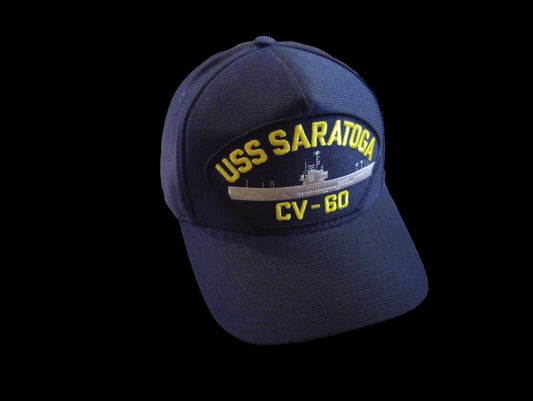 USS SARATOGA CV-60 U.S NAVY SHIP HAT OFFICIAL U.S MILITARY BALL CAP U.S.A MADE