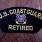 U.S COAST GUARD RETIRED HAT PATCH HEAT TRANSFER 5 1/4" X 2 3/4" INCHES