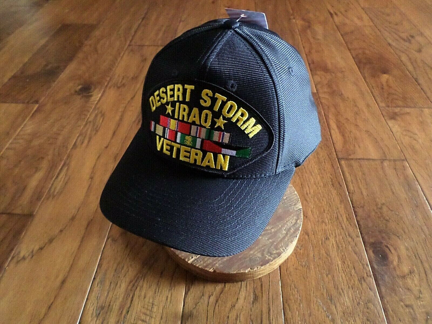 MILITARY DESERT STORM IRAQ VETERAN HAT U.S MILITARY OFFICIAL BALL CAP U.S.A MADE