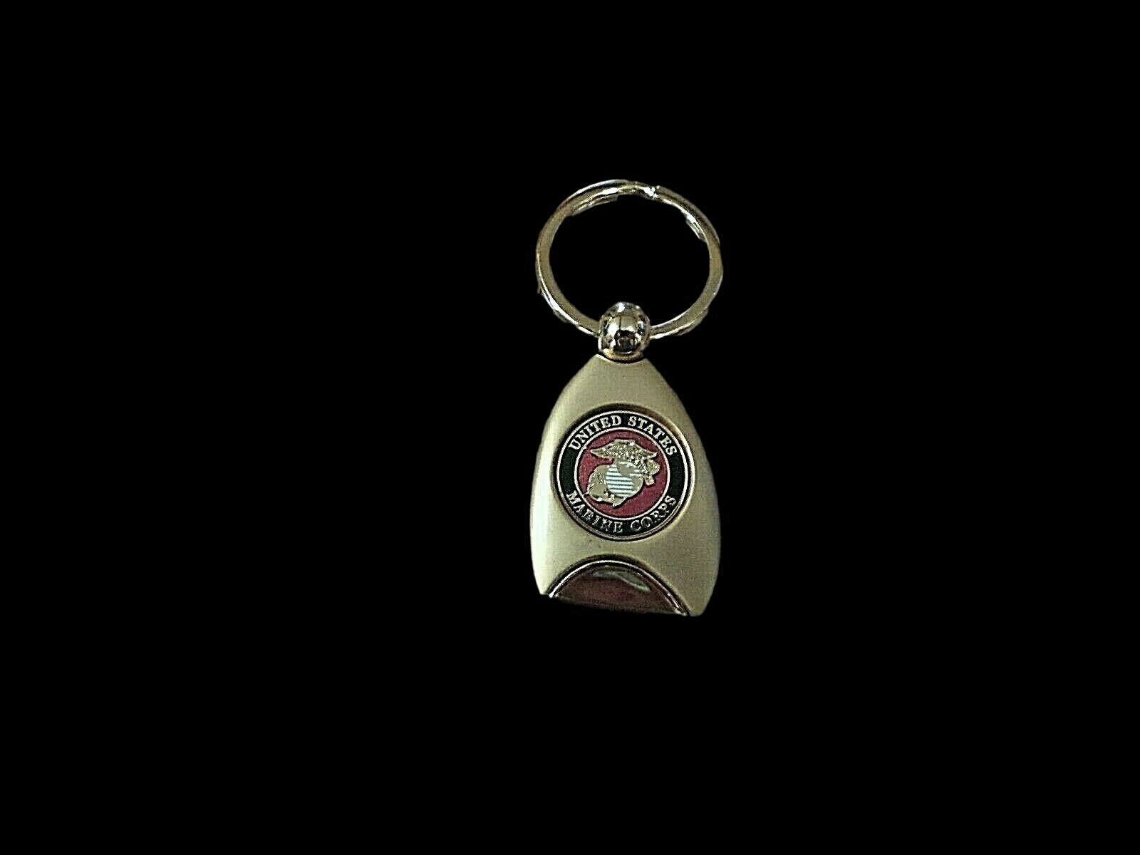 U.S MILITARY MARINE CORPS KEY CHAIN RING USMC EGA GOLD METAL KEY RING ...