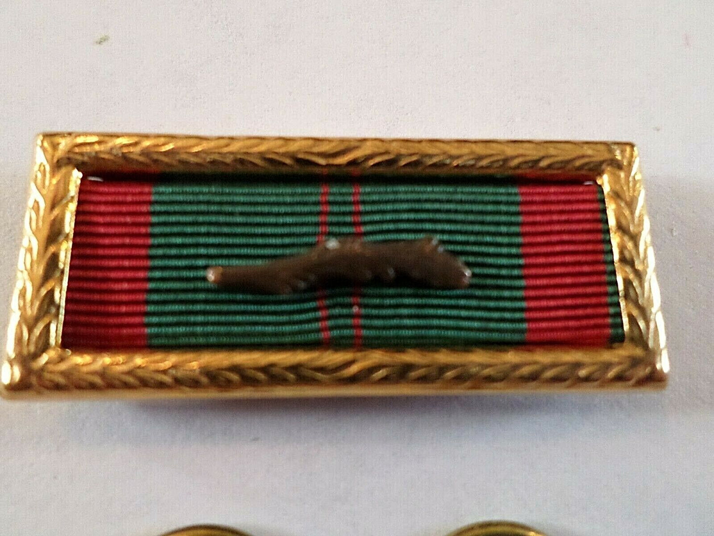 ARMY REPUBLIC OF VIETNAM CIVIL ACTION UNIT CITATION RIBBON WITH BRASS HOLDER