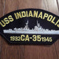 U.S NAVY SHIP HAT PATCH USS INDIANAPOLIS CA-35 SHIP PATCH USA MADE HEAT TRANSFER