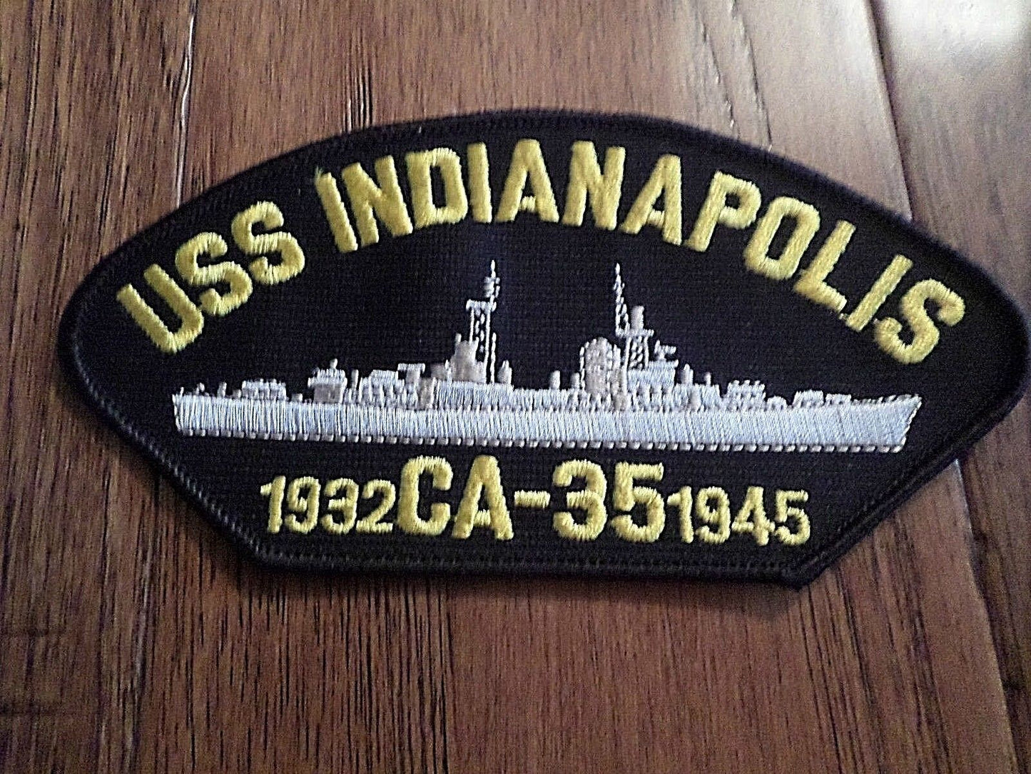 U.S NAVY SHIP HAT PATCH USS INDIANAPOLIS CA-35 SHIP PATCH USA MADE HEAT TRANSFER