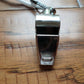 METAL NICKEL PLATED PEA CORK WHISTLE WITH LANYARD POLICE COACH EMERGENCY