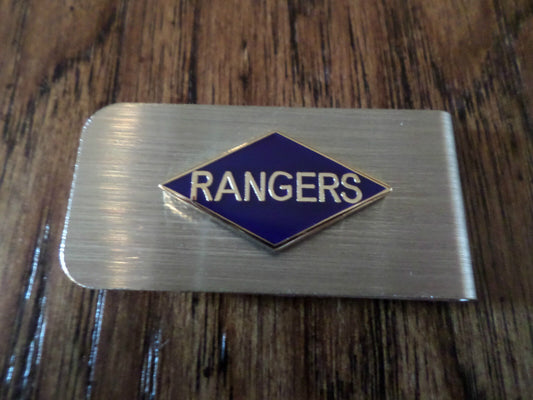 U.S MILITARY ARMY RANGERS METAL MONEY CLIP U.S.A MADE