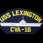 USS LEXINGTON CVA-16 U.S NAVY CARRIER SHIP HAT PATCH U.S.A MADE HEAT TRANSFER