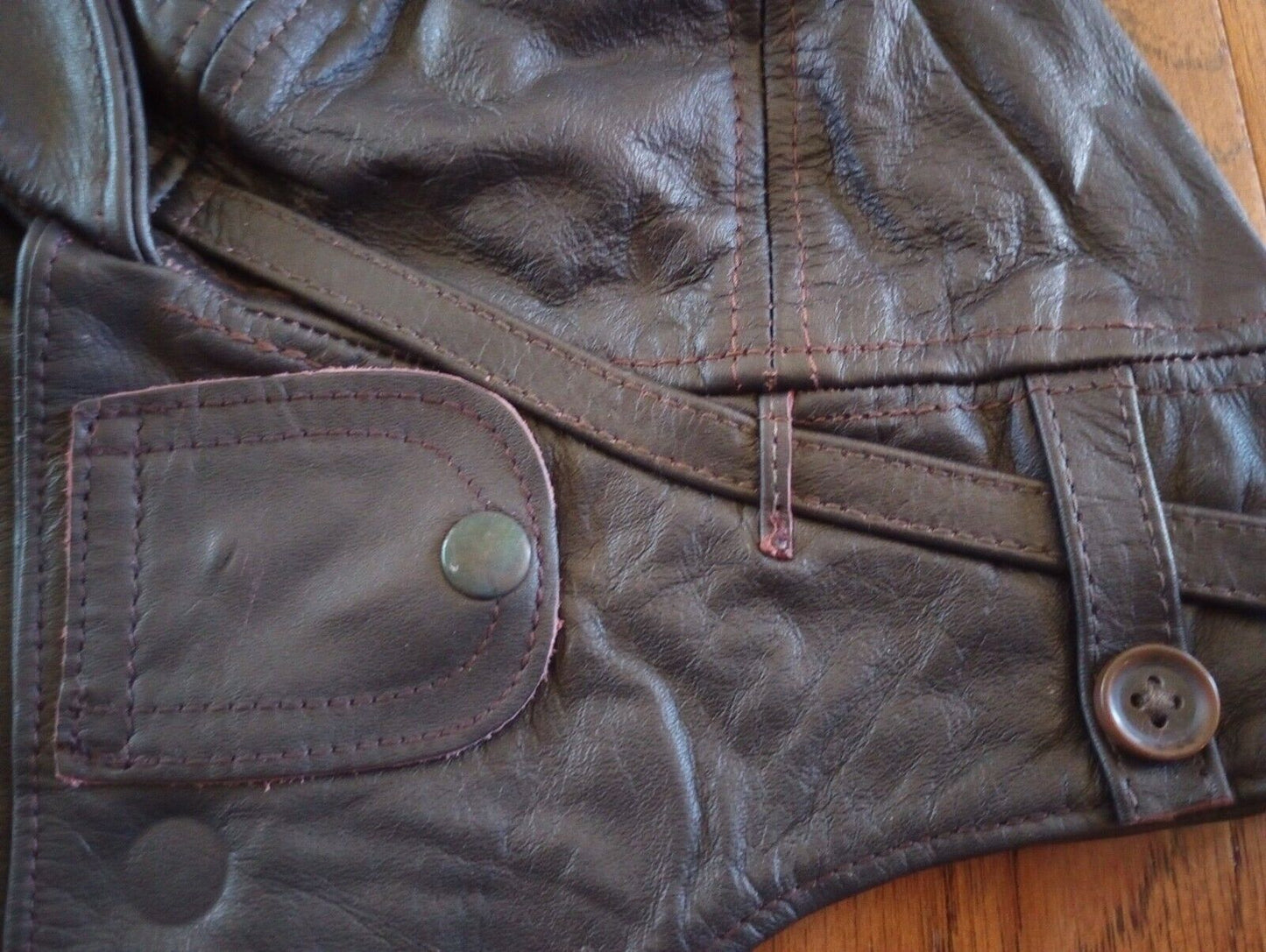 LEATHER AVIATOR HELMET CAP WWII GERMAN BROWN NEW REPRODUCTION LARGE