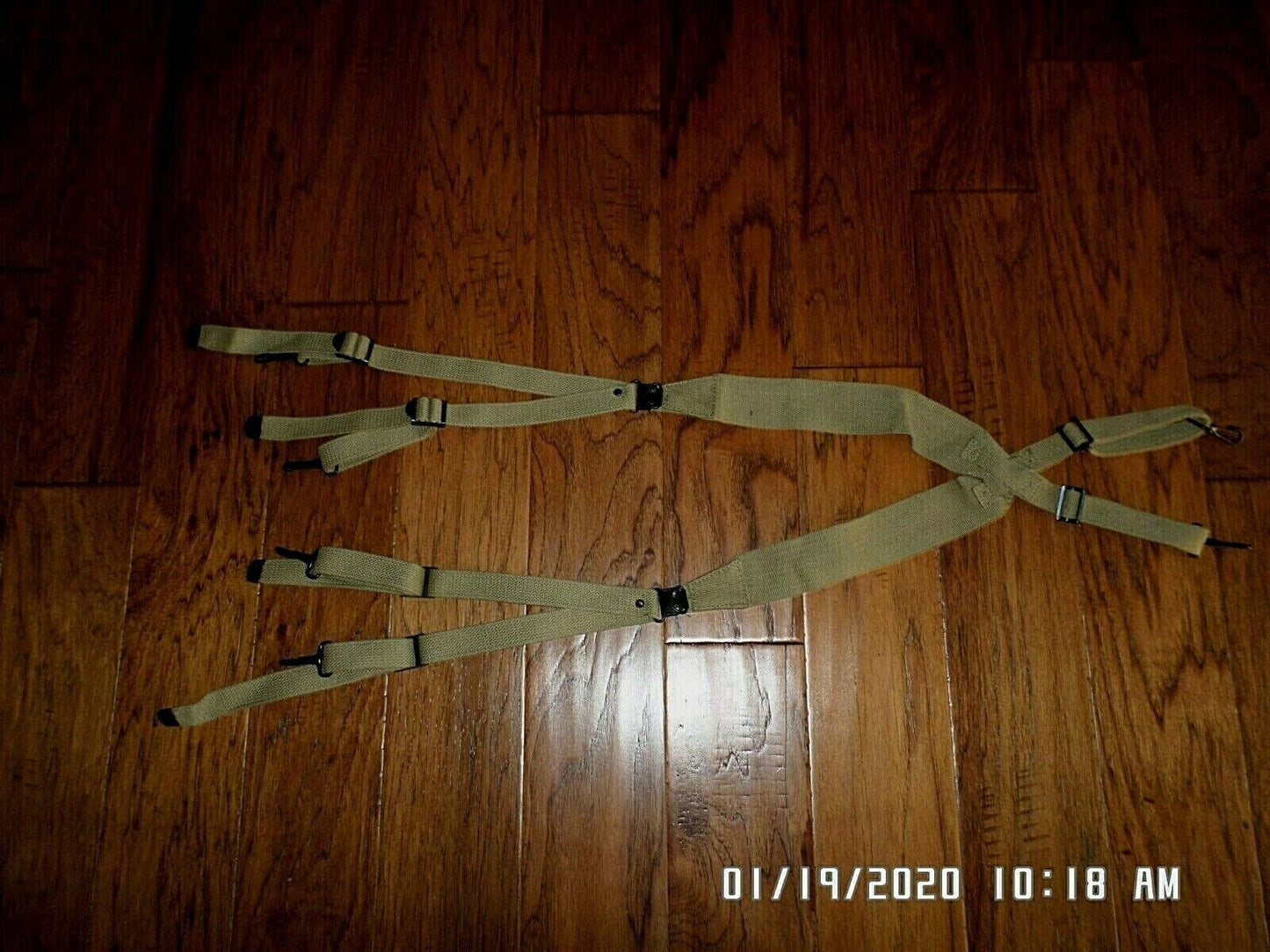 WWII U.S MILITARY ARMY M-1936 COMBAT SUSPENDERS KHAKI NEW IN BAGS