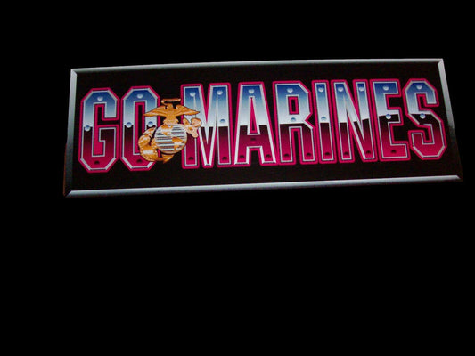 GO MARINES WINDOW DECAL BUMPER STICKER OFFICIAL MARINE CORPS LICENSED PRODUCT