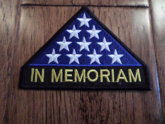 IN MEMORIAM HAT PATCH U.S MILITARY POLICE FIREMEN IN MEMORY PATCH