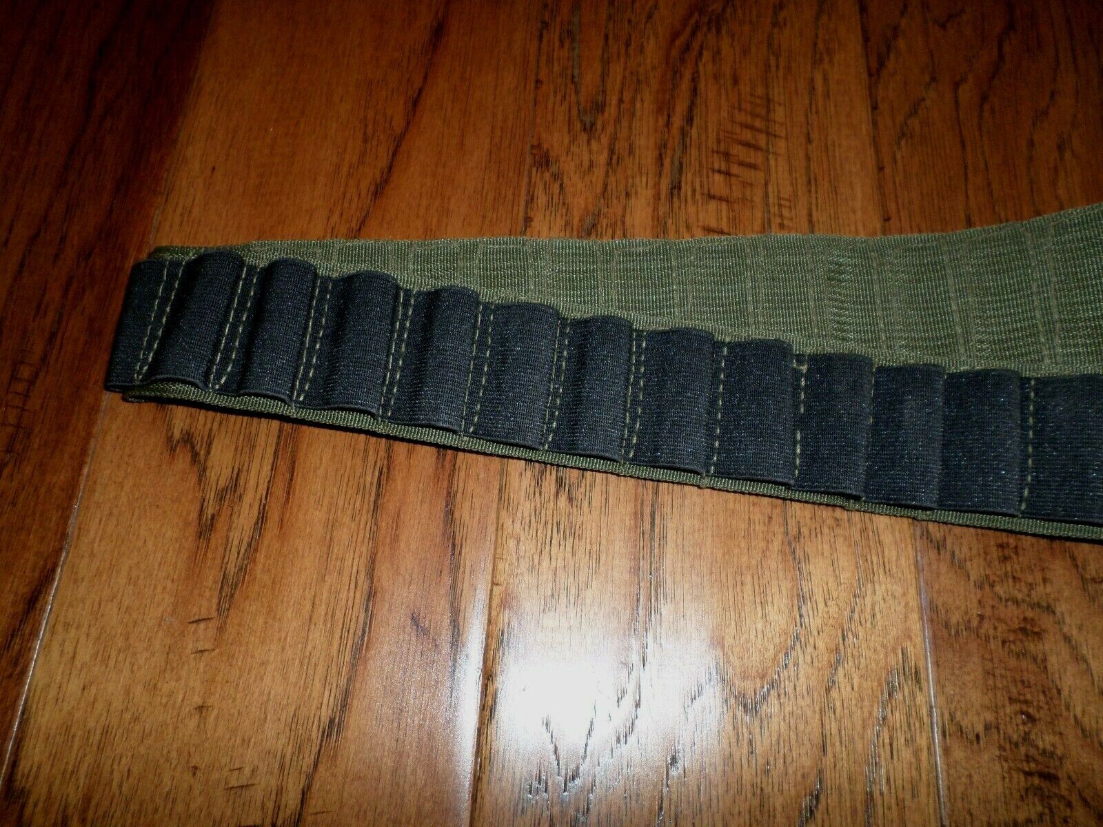 TACTICAL 48 SHELL SHOTGUN BANDOLEER OD GREEN AND BLACK FITS ANY GAUGE ...