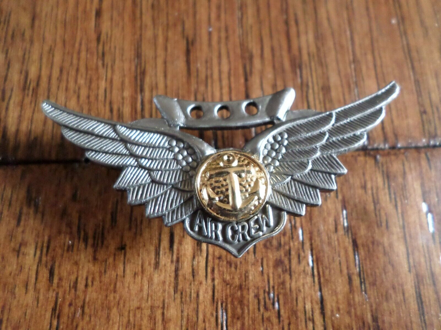 U.S MILITARY NAVY AIRCREW WINGS BADGE PIN DOUBLE POST BACK