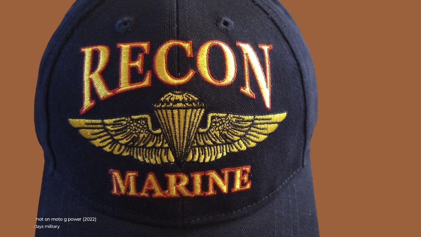 U.S Military Marine Corps Recon Embroidered USMC Licensed Baseball Hat Cap